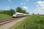 411 066  Bingen am Rhein  als ICE 28 Wien - Koblenz bei Pölling.