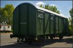Unbekannter Wagen / Unknown Wagon in Magdeburg Neustadt, 10.05.2015
<br><br>
Als Austellungswagen für die Kettendampfer Magdeburg e.V. dient dieser Gepäckwagen, der leider keine Beschriftung aufweist.