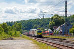 Die für die TX Logistik AG fahrende Siemens Vectron MS 193 553-5 (91 80 6193 553-5 D-ATLU) der Alpha Trains Luxembourg s.à.r.l.