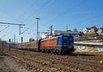 Die 139 287-7 (91 80 6139 287-7 D-BYB) der BayernBahn GmbH fährt am 24.03.2021 mit dem sogenannten  Henkelzug  (Langenfeld/Rhld.