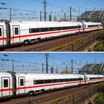 
Bild 2:
Als ICE 610 von Mnchen Hbf nach Dortmund Hbf, verlsst der zwlfteilige (Konfiguration K3s) ICE4 Triebzug (Tz) 9004 (93 80 5812 004-0 D-DB ff.) am 21.04.2019 den Hauptbahnhof Kln.

Oben:
Wagen-Nr. 2 – Bpmzangetriebener 2. Klasse Mittelwagen (Powercar) 93 80 2412 804-4 D-DB
Unten:
Wagen-Nr. 3 – Bpmz angetriebener 2. Klasse Mittelwagen (Powercar) 93 80 2412 504-0 D-DB
