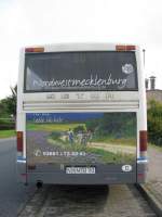 Reiseomnibus SETRA 319 UL der Grevesmhlener Busbetriebe [GBB] mit Werbung fr den Landkreis Nordwestmecklenburg als Urlaubsregion, Grevesmhlen 24.09.2008 