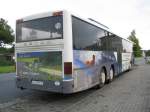 Reiseomnibus SETRA 319 UL der Grevesmhlener Busbetriebe [GBB] mit Werbung fr den Landkreis Nordwestmecklenburg als Urlaubsregion, siehe auch Modell - AMW 715109, Grevesmhlen 24.09.2008 