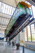   Bhm 1/2 Zahnrad-Dampftriebwagen Nr.10 der Pilatus Bahn ausgestellt im Verkehrszentrum des Deutschen Museums in München (Theresienhöhe), hier am 16.06.2018.