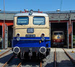   Die E 10 1239, ex DB 110 239-1, ex DB E 10 239, am 30.06.2019  im S�dwestf�lische Eisenbahnmuseum in Siegen.