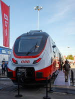 Die BB und Bombardier prsentierten auf der InnoTrans 2018 in Berlin (18.09.2018) neuen BB Cityjet vom Typ TALENT 3.