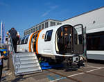 Stadler prsentierte auf der InnoTrans 2018 (hier 19.09.2018) in Berlin einen der 17 neuen fr die Glasgow Subway bestimmten Metrozge (METRO GLASGOW EMU).