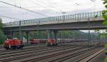 Blick auf den Rangierbahnhof Kreuztal (Siegerland) an der KBS 440 Ruhr-Sieg-Strecke am 18.05.2012.