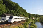 605 017 war am 21.06.2019 als LPFT-T 92005 von Halle-Ammendorf nach Koblenz Lützel unterwegs und fuhr dabei auch durch das motivreiche Lahntal.