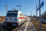 Die 147 567 (91 80 6147 567-2 D-DB - IC 4893) der DB Fernverkehr AG schiebt den IC 2229 / RE 34 (Dortmund  - Siegen – Frankfurt/Main) durch Wilnsdorf- Rudersdorf (Kr.