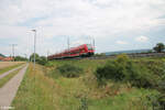 1462 038 als RE20 4790 Nürnberg - Bamberg - Würzburg kur vor Zeil am Main.