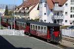 Blick auf den Molli am 29.032.2025 aus der Ferienwohnung in Kühlungsborn/Ost