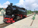 99 1781-6 beim Rangieren am Mittag des 29.07.2025 in Putbus