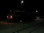 Bis zur Wiedervereinigung war Sie bei der Bundesbahn die st�rkste Diesellok: H.F.Wiebe 320 001-1 am 02.Dezember 2010 in Bergen/R�gen