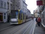 Straenbahn 647 der Erfurter Verkehrsbetriebe AG (EVAG) in Erfurt.