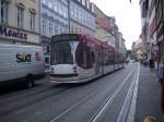 Straenbahn 652 der Erfurter Verkehrsbetriebe AG (EVAG) in Erfurt.