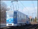 Tatra Straenbahn in Rostock.