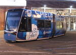 6N-2 Wagen 605 stand am Morgen des 17.05.2025 um 04:27 Uhr auf dem Betriebshof der Rostocker Straßenbahn AG.