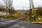 Blick vom Bü auf den Bahnhof Kirchen/Sieg am 02 November 2024.