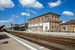 Der Hauptbahnhof Hof (offiziell Hof Hbf) am 21 April 2023.