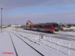 Nachschuss von 642 191-1 und ein Unbekannter Desiro mit einer RB Magdeburg HBF in Sta�furt.