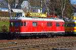   Der Turmtriebwagen 701 099-4 (99 80 9236 099-4 D-AVOLL), der Lokvermietung Aggerbahn (Andreas Voll e.K., Wiehl), ex DB 701 099-4, ex Deutsche Bundesbahn -  Kassel 6206, ist am 04.04.2020 in Kreuztal