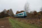 In der Einfahrt von Reuth bei Erbendorf zog 223 064 den verspäteten ALX84106 München - Hof.