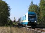 223 062 fhrt mit den ALX37972 nach Hof in Wiesau/Oberpfalz ein.