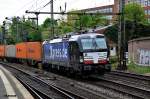 X4E-850 zog einen kastenzug durch hh-harburg,08.05.15