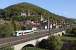 650 417 der  Erfurter Bahn  bei der Ausfahrt aus Gem�nden am 10.