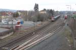 204 237-2 und 204 044-6 mit einem Kesselzug nach hauer Weiden bei der durchfahrt in Wiesau.