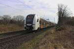 RRX 462 065 durchfahrt als umgeleiteter RE-6 Köln-Minden der Fotopunkt bei Kaarst Broicherheide am 21 Februar 2025.