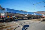 Vierachsiger 77 m³ Drehgestell-Kesselwagen mit Isolierung und Heizung, 37 80 7832 219-7 D-VTG der Gattung Zacens (VTG-Typ C52.077D), der VTG Rail Europe GmbH (Hamburg), im Zugverband am