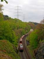 Bedingt durch Defekts und Hauptuntersuchungen an den eigenen MaK On Rail DH 1004 Loks der WEBA hat die Westerwaldbahn zurzeit die schne altrote 215 086-0 (eigentlich 225 086-8) von der RE -