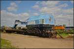 MHG Kran 53 in Magdeburg Neustadt, 10.05.2015
<br><br>
Schienenkran vom Typ EKD 300 auf einem Stumpfgleis der Magdeburger Hafen GmbH (MHG)