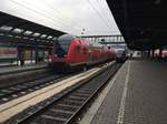 Einfahrt des Ire aus Lindau am 03.03.17 in Ulm Hbf     Nach einem Lokwechsel von 218 auf 146 geht es für die Dosto Garnitur weiter nach Stuttgart Hbf.