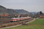 Am 08.02.2020 war der RE90 (88572) von Nürnberg Hbf nach Stuttgart Hbf unterwegs und wurde dabei in Schleißweiler fotografiert.