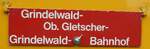 (286'807) - Routentafel - Grindelwald-Ob. Gletscher-Grindelwald-Bahnhof - am 3. Mai 2026 in Weier, Restaurant Tannenbad