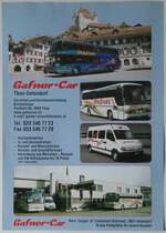 (246'354) - Gafner-Car-Reiseprospekt am 19.