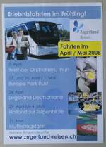 (263'335) - Zugerland Reisen-Fahrten im April/Mai 2008 am 2.