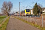 Die CFL 3003 zieht am 21.01.2019 den IC 112 Liers-Luxembourg �ber die Nordstrecke in der N�he von Rollingen/Mersch.
