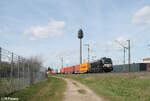 X4E 616 mit einem Containerzug in der Treuchtlinger Kurve in Nrnberg Hohe Marter.