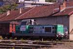 SNCF Diesellok 469452 rangiert mit ein paar Wagen im Bahnhofsvorfeld vom Bahnhof  Cambery-Challes-Eaux. 21.09.2022 (Hans) 