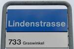 (176'279) - ZVV-Haltestellenschild - Kloten, Lindenstrasse - am 23.