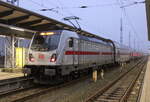 147 571 mit IC 2175(Rostock-Dresden)am Morgen des 18.01.2026 im Rostocker Hbf.