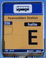 (273'620) - Qbuzz-Haltestellenschild - Feanwlden, Station - am 5.