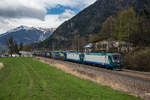 412 006 und 412 020 mit einem Walter-KLV am 7. April 2017 bei Freienfeld in S�dtirol.