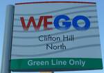 (152'849) - WEGO-Haltestellenschild - Clifton Hill, North - am 15.