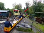 Modelleisenbahn, Park Langoed Nienoord, Leek, Niederlande 23-09-2018.