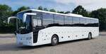 Temsa LD 13 SB vom Busunternehmen KÄBERICH steht im Juni 2022 auf dem Autohof Fulda